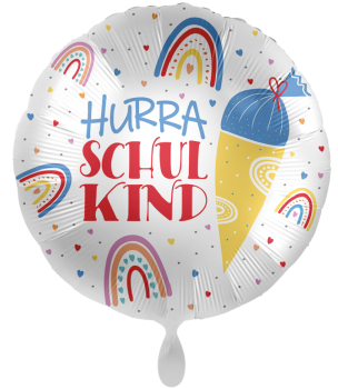 Folienballon - Hurra Schulkind! - ø 43cm